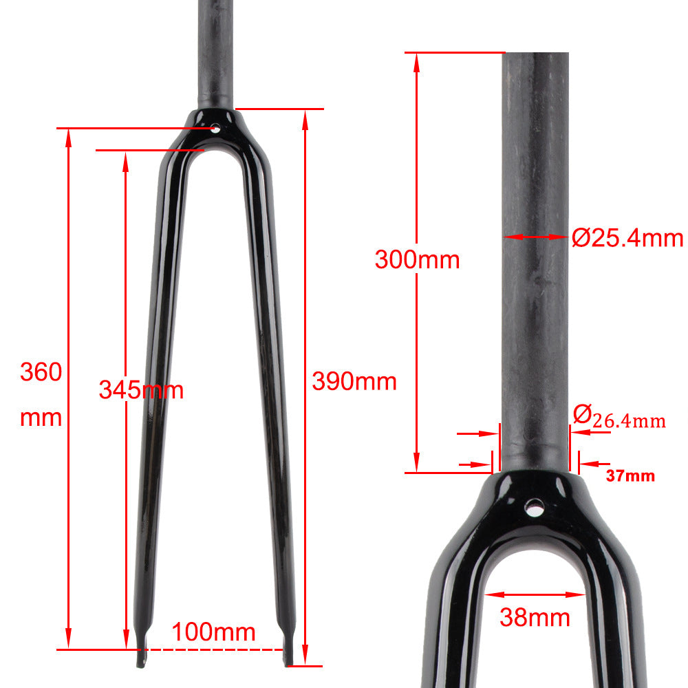 700C carbon fiber 1" Steerer Tube 25.4mm One Inch road bike Fixed Gear 1 in fork