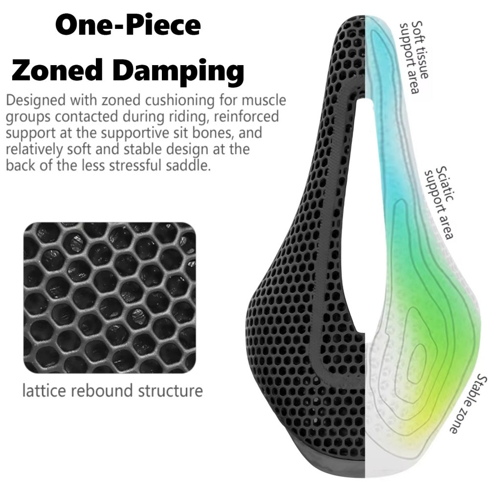 3D printed carbon fiber bicycle saddle R0