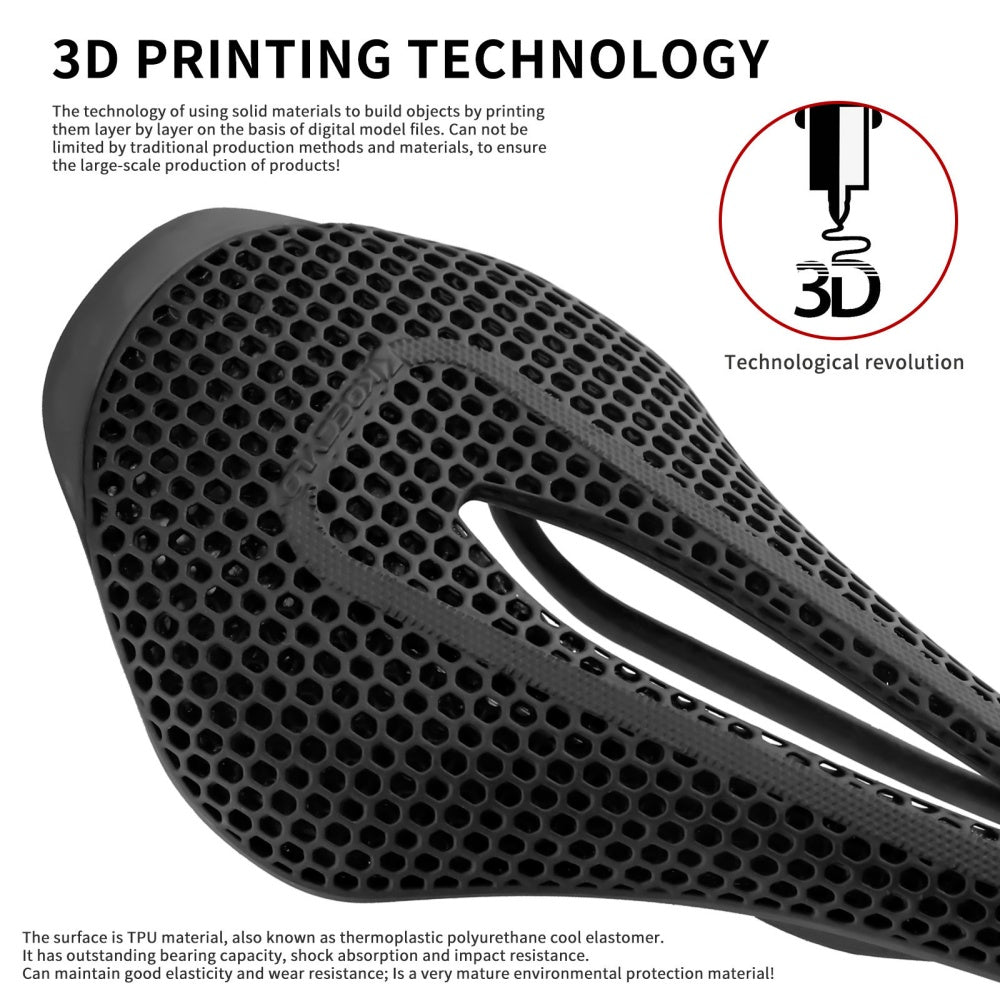 3D printed carbon fiber bicycle saddle R0