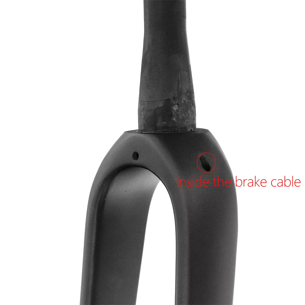 Full Carbon fiber Road Bike Gravel Fork 1 1/8 in Straight / Tapered Tube 700C Flat Disc Brake