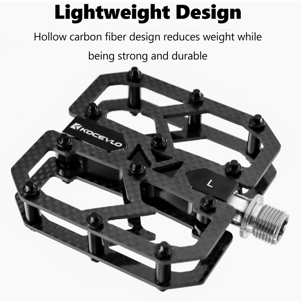 Bicycle Ultralight MTB Carbon Fiber Titanium Axle 3 Bearing Pedals