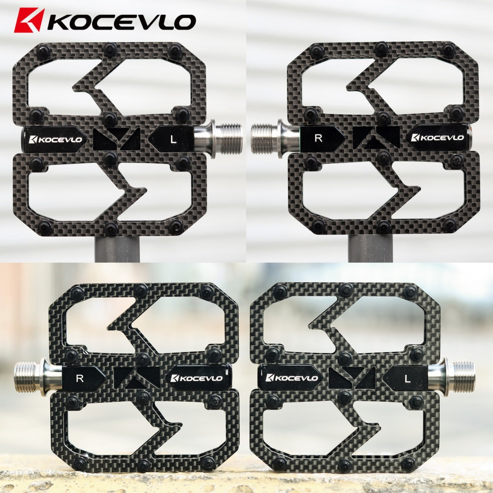 Bicycle Ultralight MTB Carbon Fiber Titanium Axle 3 Bearing Pedals