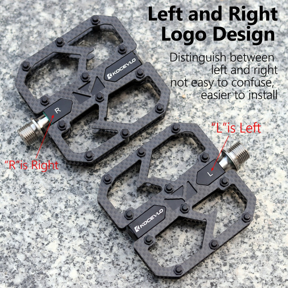 Bicycle Ultralight MTB Carbon Fiber Titanium Axle 3 Bearing Pedals
