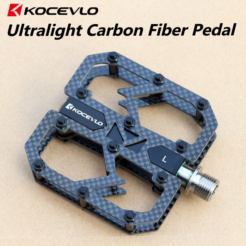 Bicycle Ultralight MTB Carbon Fiber Titanium Axle 3 Bearing Pedals