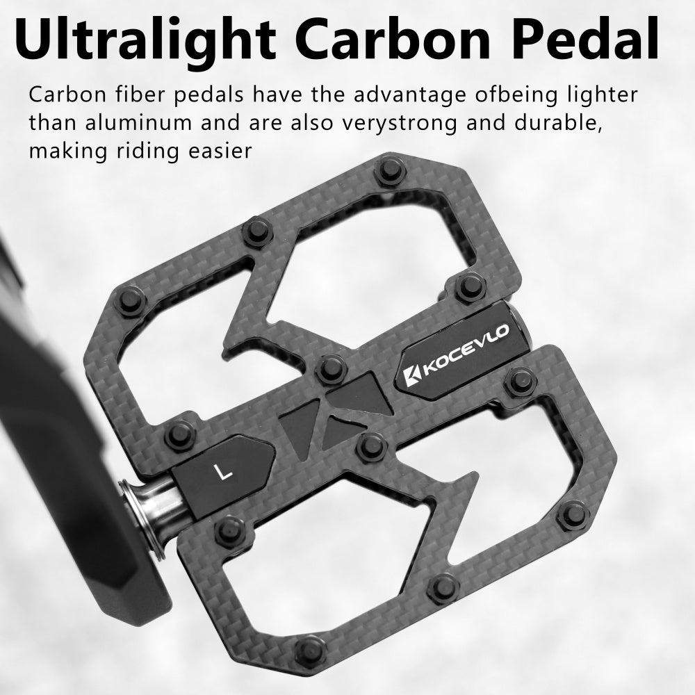 Bicycle Ultralight MTB Carbon Fiber Titanium Axle 3 Bearing Pedals