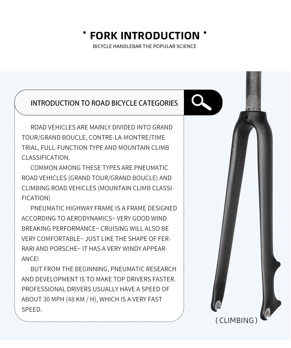 700C 25c 1 1/8 V & Disc Brake 3K Carbon Fiber Road Bike Bicycle Fork
