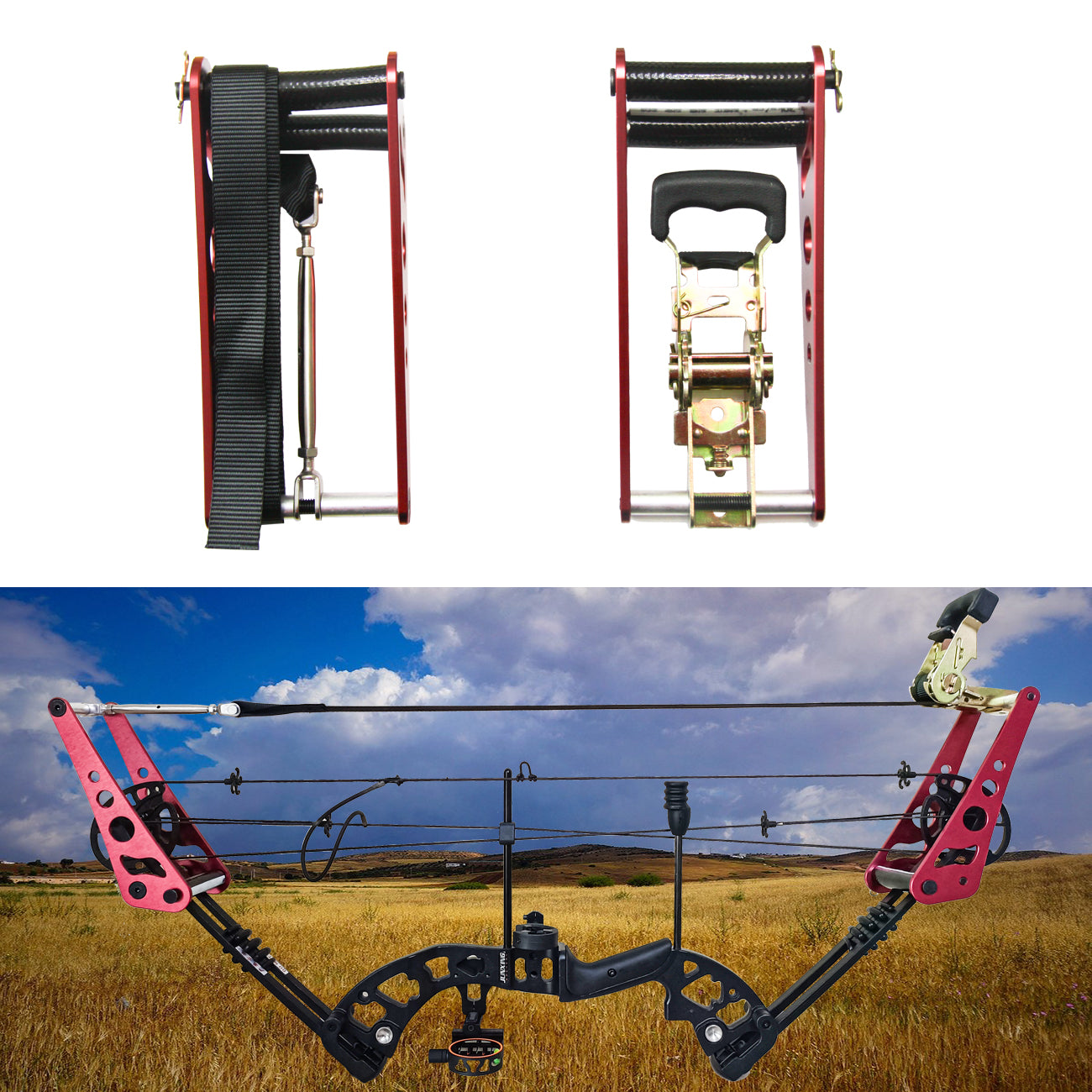 Archery Compound Portable Bow Press Open Tool Accessories String Replacement