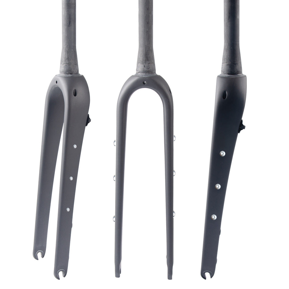 700C Carbon fiber bicycle Road Bike Gravel Fork 1 1/8 or 1 1/2 tapered Disc QR