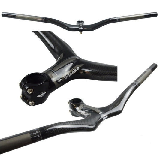 Carbon fibre MTB Handlebar with Integrated Stem  for Mountain Bike