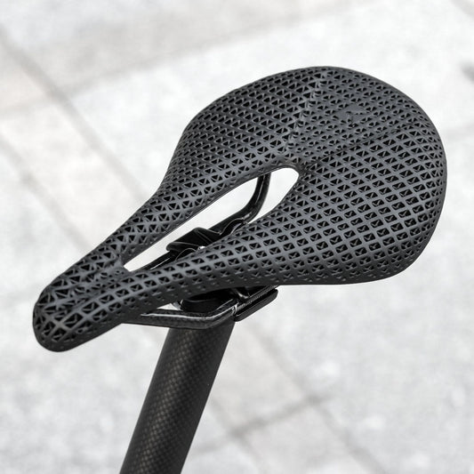 3D printed bicycle MTB Gravel road bike carbon fibre with TPU surface saddle