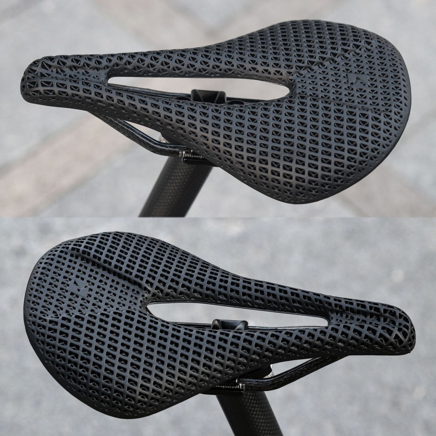 3D printed bicycle MTB Gravel road bike carbon fibre with TPU surface saddle