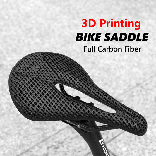 3D printed bicycle MTB Gravel road bike carbon fibre with TPU surface saddle