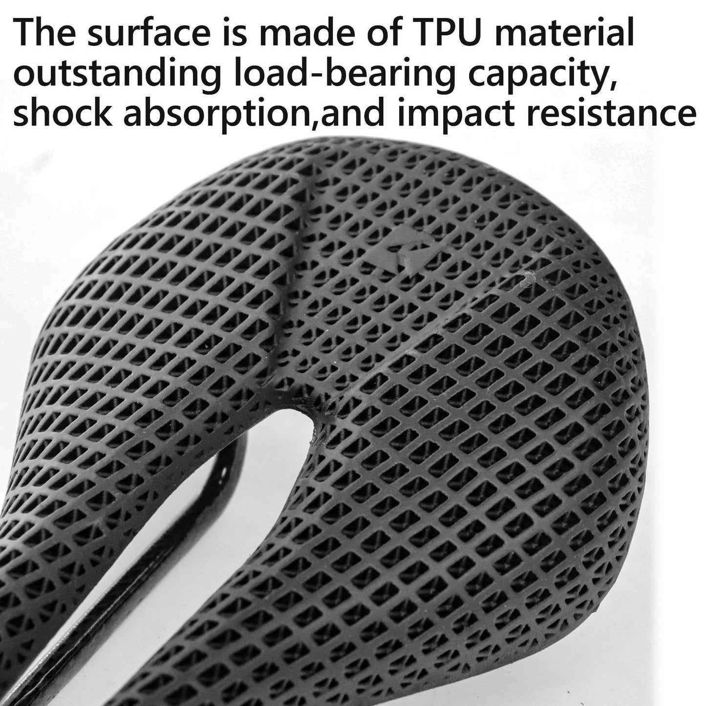 3D printed bicycle MTB Gravel road bike carbon fibre with TPU surface saddle
